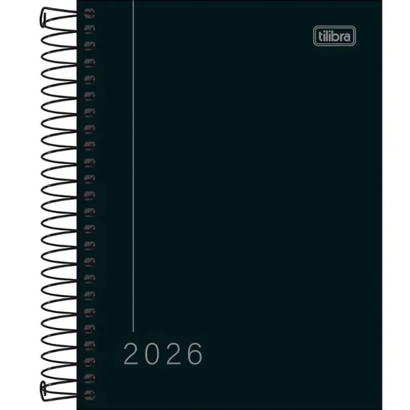 Agenda Espiral Pepper Preta M4  Tilibra