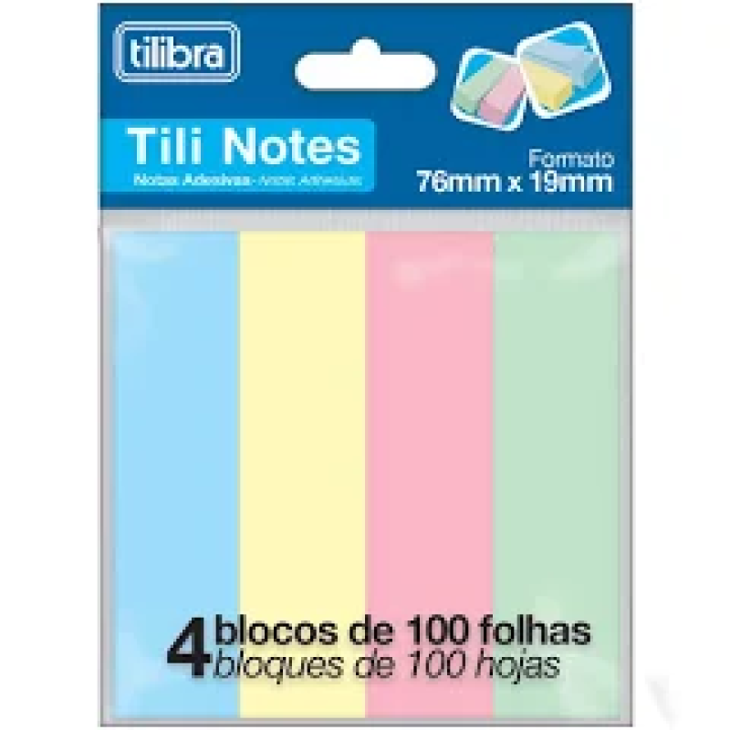 Tili Notes 76X19mm 4 Cores Tilibra