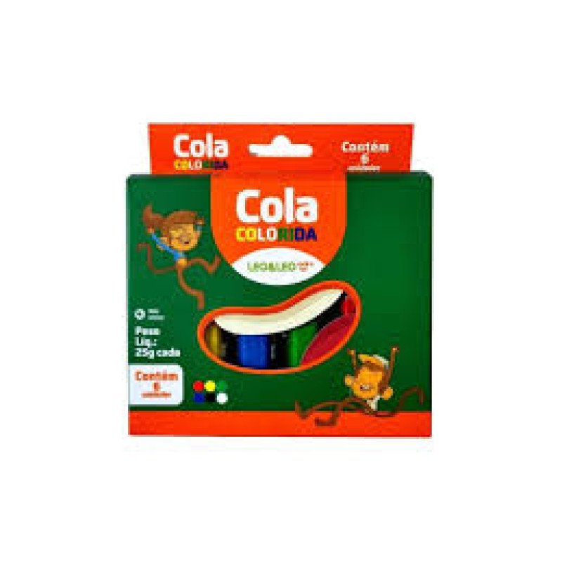 Cola Colorida 25g 6 Cores Leo & Leo