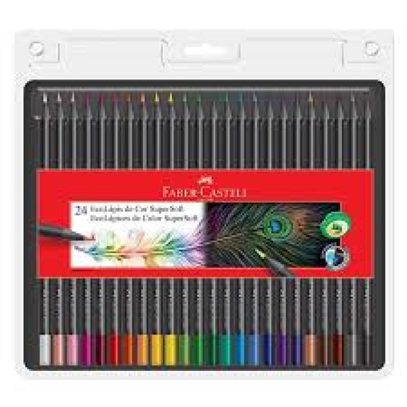 Ecolapis de Cor 24 Cores Red Supersoft Faber Castell