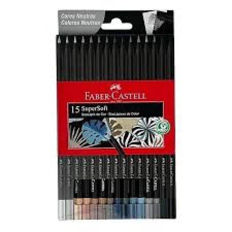 Ecolapis de Cor Supersoft 15 Cores Neutras Faber Castell