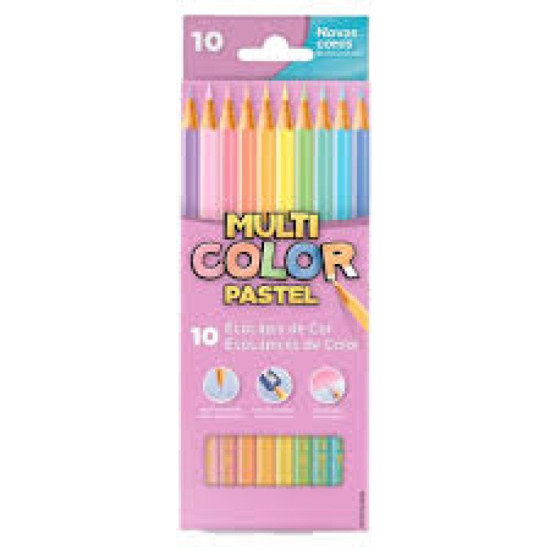 Lapis 10 Cores Pastel Multicolor Faber Castell