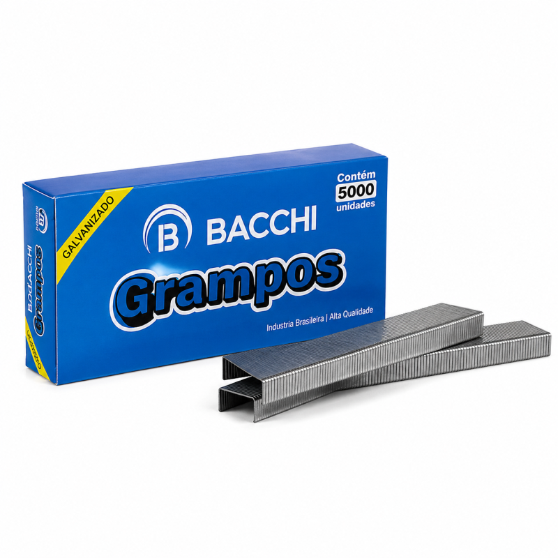 Grampo 26/6 Galvanizado c/5000 Bacchi